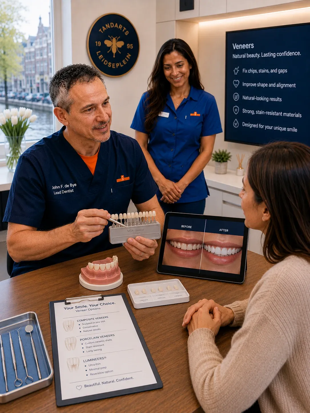 Veneers — Composite & Porcelain | Tandarts Leidseplein Veneers — Composite & Porcelain | Tandarts Leidseplein